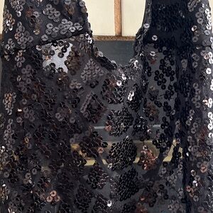 Black Savage Sequin sheer sexy top.